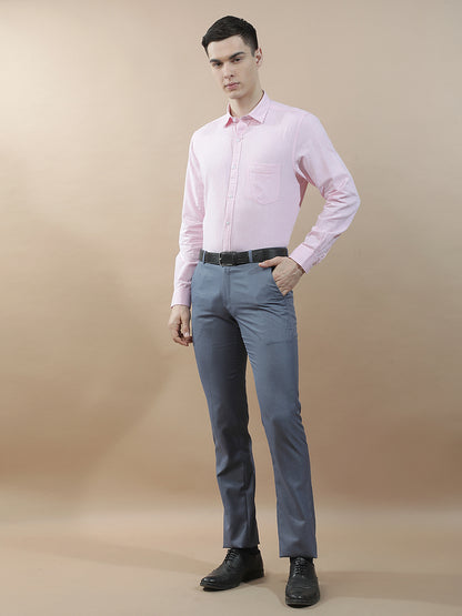 Casual Shirt for Men l Breathable & Soft with Color Fastness Slim Fit Cotton-Linen Fabric Solid Pattern