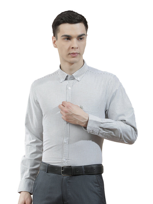 Casual Shirt for Men l Breathable & Soft with Color Fastness Slim Fit  Cotton Fabric Striped Pattern