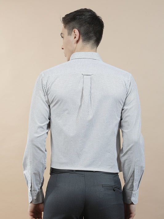 Casual Shirt for Men l Breathable & Soft with Color Fastness Slim Fit  Cotton Fabric Striped Pattern