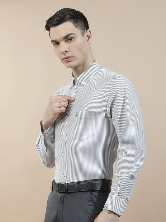 Casual Shirt for Men l Breathable & Soft with Color Fastness Slim Fit  Cotton Fabric Striped Pattern