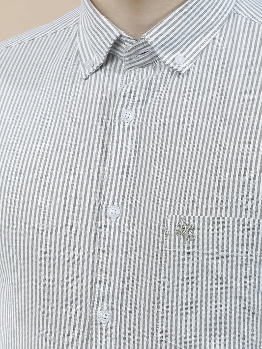 Casual Shirt for Men l Breathable & Soft with Color Fastness Slim Fit  Cotton Fabric Striped Pattern