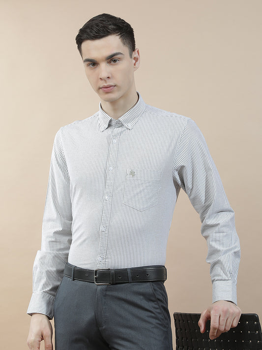Casual Shirt for Men l Breathable & Soft with Color Fastness Slim Fit  Cotton Fabric Striped Pattern