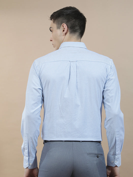 Casual Shirt for Men l Breathable & Soft with Color Fastness Slim Fit  Cotton Fabric Striped Pattern
