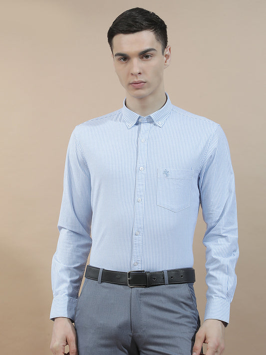 Casual Shirt for Men l Breathable & Soft with Color Fastness Slim Fit  Cotton Fabric Striped Pattern