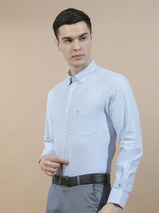Casual Shirt for Men l Breathable & Soft with Color Fastness Slim Fit  Cotton Fabric Striped Pattern