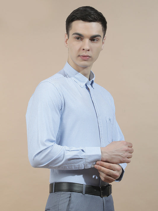 Casual Shirt for Men l Breathable & Soft with Color Fastness Slim Fit  Cotton Fabric Striped Pattern