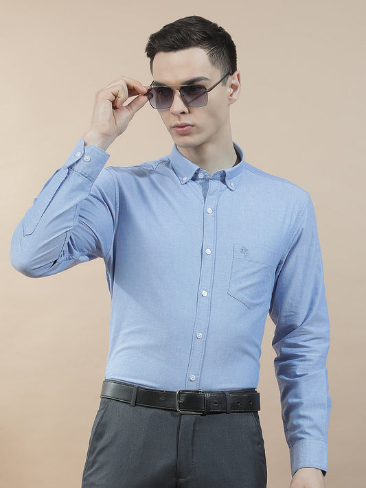 Casual Shirt for Men l Breathable & Soft with Color Fastness Slim Fit  Cotton Fabric Solid Pattern