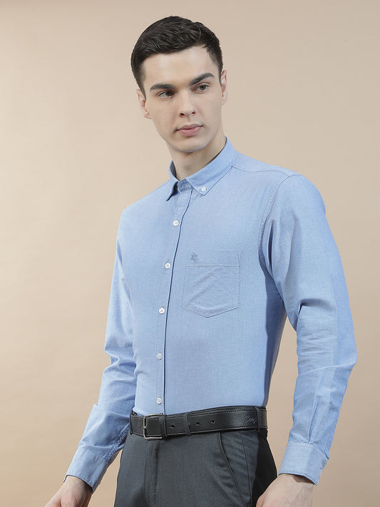 Casual Shirt for Men l Breathable & Soft with Color Fastness Slim Fit  Cotton Fabric Solid Pattern
