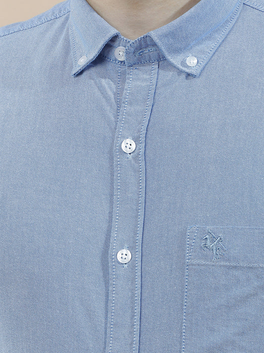 Casual Shirt for Men l Breathable & Soft with Color Fastness Slim Fit  Cotton Fabric Solid Pattern