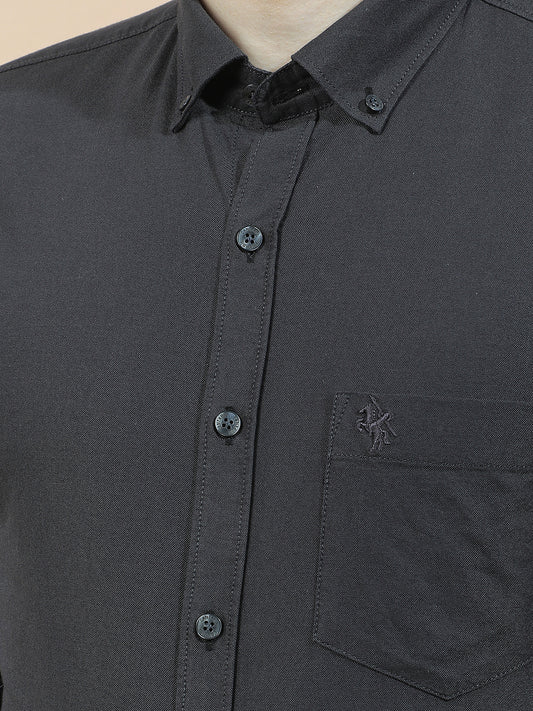 Casual Shirt for Men l Breathable & Soft with Color Fastness Slim Fit  Cotton Fabric Solid Pattern