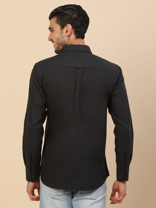 Men's Stylish Solid Casual Shirt | Regular Fit | Full Sleeve | Pure Cotton | Smart Casual Wear