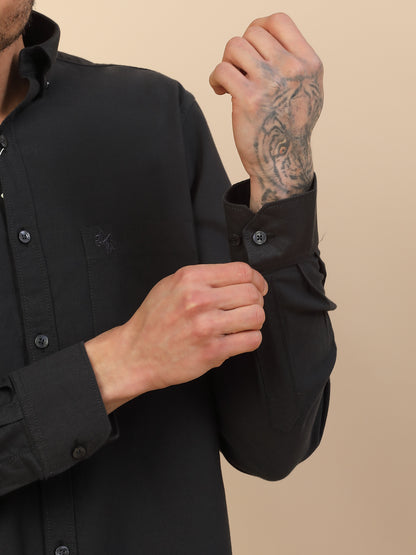 Men's Stylish Solid Casual Shirt | Regular Fit | Full Sleeve | Pure Cotton | Smart Casual Wear