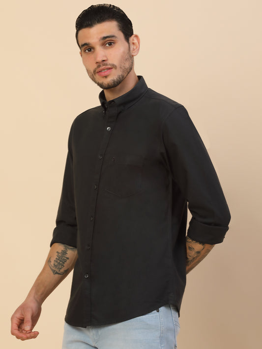 Men's Stylish Solid Casual Shirt | Regular Fit | Full Sleeve | Pure Cotton | Smart Casual Wear