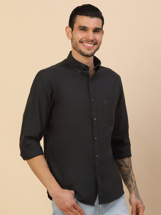 Men's Stylish Solid Casual Shirt | Regular Fit | Full Sleeve | Pure Cotton | Smart Casual Wear