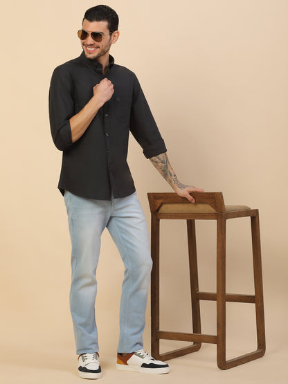 Men's Stylish Solid Casual Shirt | Regular Fit | Full Sleeve | Pure Cotton | Smart Casual Wear