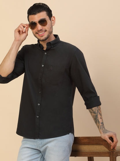 Men's Stylish Solid Casual Shirt | Regular Fit | Full Sleeve | Pure Cotton | Smart Casual Wear