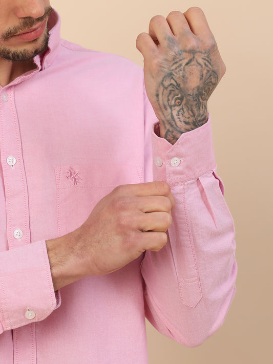 Men's Stylish Solid Casual Shirt | Regular Fit | Full Sleeve | Pure Cotton | Smart Casual Wear