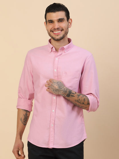 Men's Stylish Solid Casual Shirt | Regular Fit | Full Sleeve | Pure Cotton | Smart Casual Wear