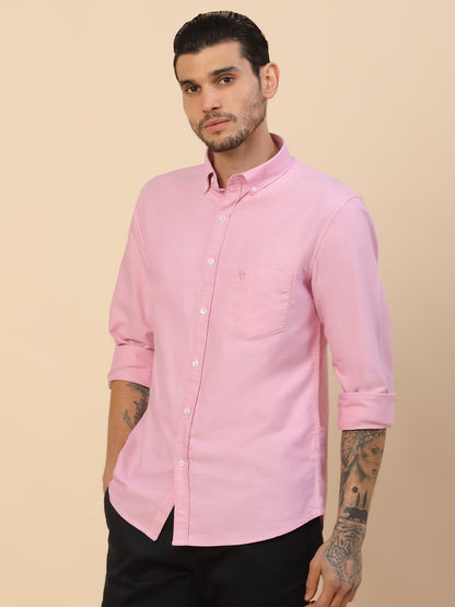 Men's Stylish Solid Casual Shirt | Regular Fit | Full Sleeve | Pure Cotton | Smart Casual Wear
