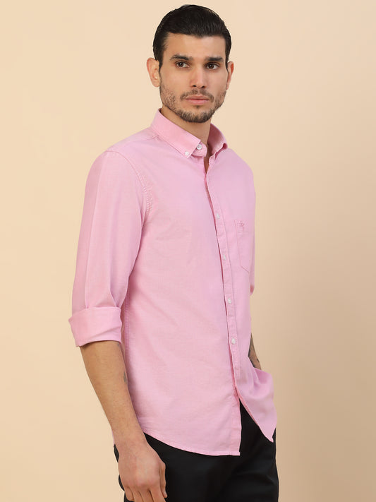 Men's Stylish Solid Casual Shirt | Regular Fit | Full Sleeve | Pure Cotton | Smart Casual Wear