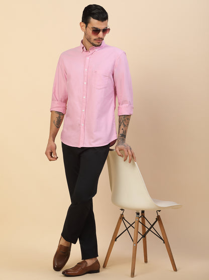 Men's Stylish Solid Casual Shirt | Regular Fit | Full Sleeve | Pure Cotton | Smart Casual Wear