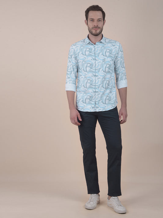 Men's Multi Slim Fit Printed Full Sleeve Casual Shirt