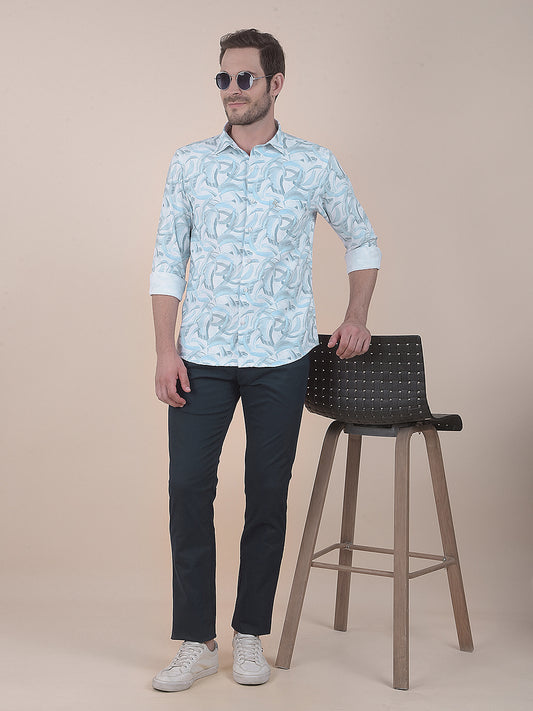  Multi Slim Fit Printed Full Sleeve Casual Shirt