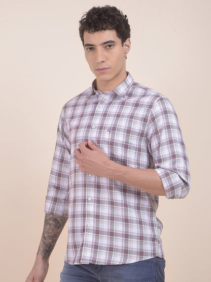 Men's Onion Checkered Slim Fit Full Sleeve Casual Shirt