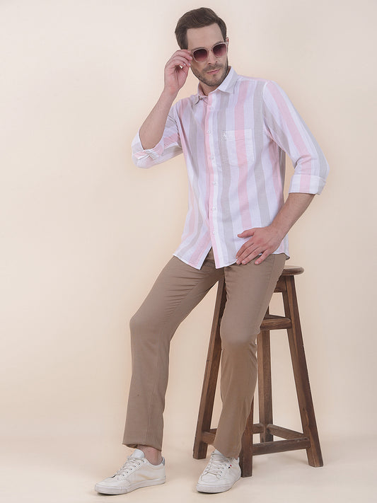  Multi Slim Fit Checkered Full Sleeve Casual Shirt