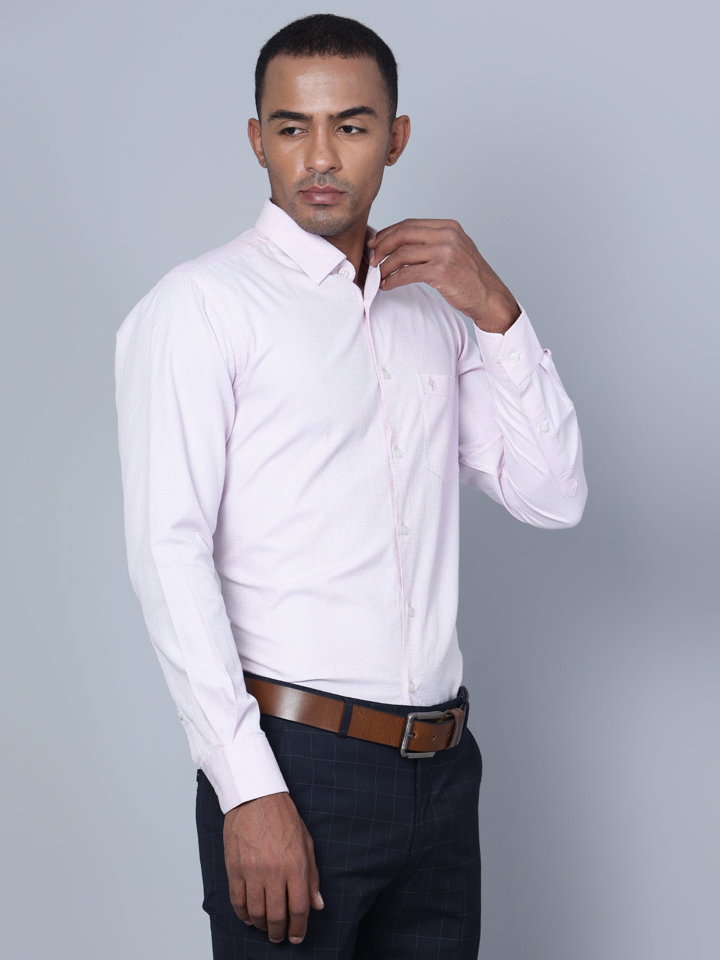 Cantabil Men Pink Formal Shirt (7135806619787)