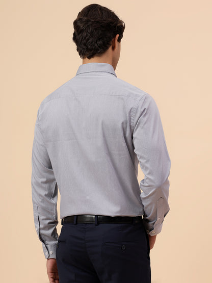 Formal Shirt for Men l Breathable & Soft with Color Fastness Regular Fit Spread Collar Neck Cotton Fabric Printed Pattern