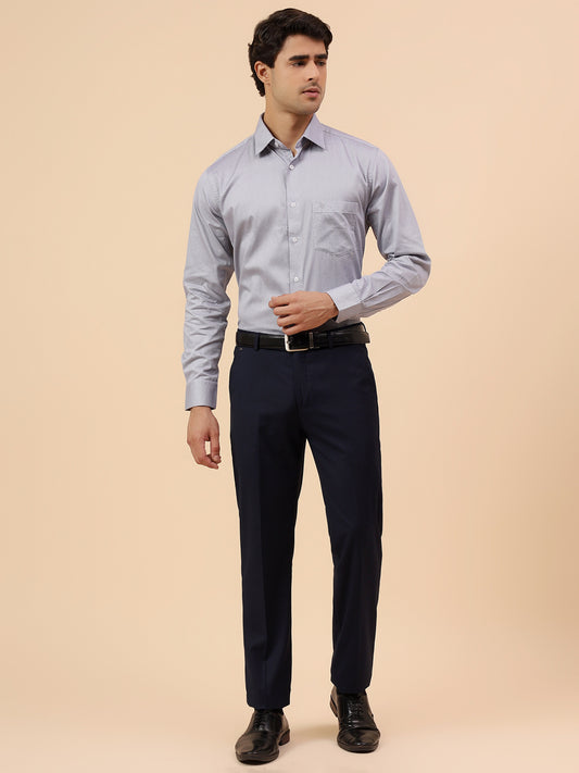 Formal Shirt for Men l Breathable & Soft with Color Fastness Regular Fit Spread Collar Neck Cotton Fabric Printed Pattern