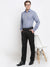 Cantabil Men Dark Grey Cotton blend Solid Regular Fit Casual Trouser (6732509216907)