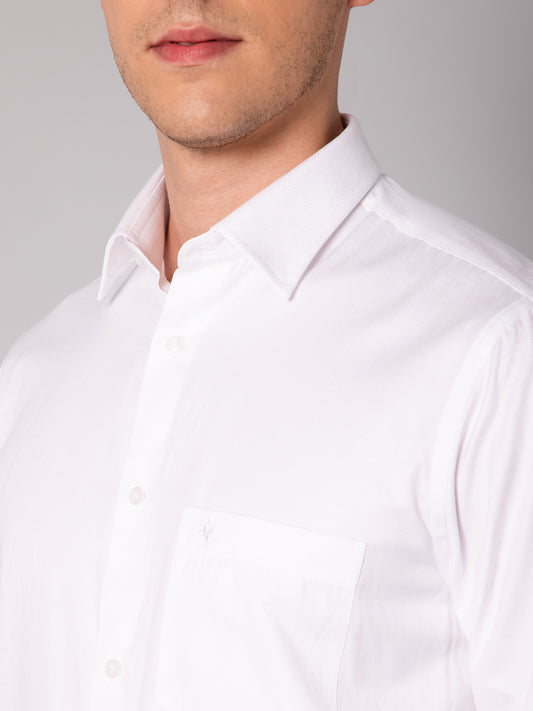 Formal Shirt for Men l Breathable & Soft with Color Fastness Regular Fit Spread Collar Neck Cotton Blend Fabric Solid Pattern