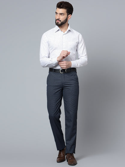 Formal Shirt for Men l Breathable & Soft with Color Fastness Regular Fit Spread Collar Neck Premium Cotton Blend Fabric Check Pattern