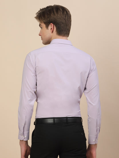 Formal Shirt for Men | Breathable & Soft with Color Fastness Regular Fit Spread Collar Neck Polyester Fabric Solid Pattern