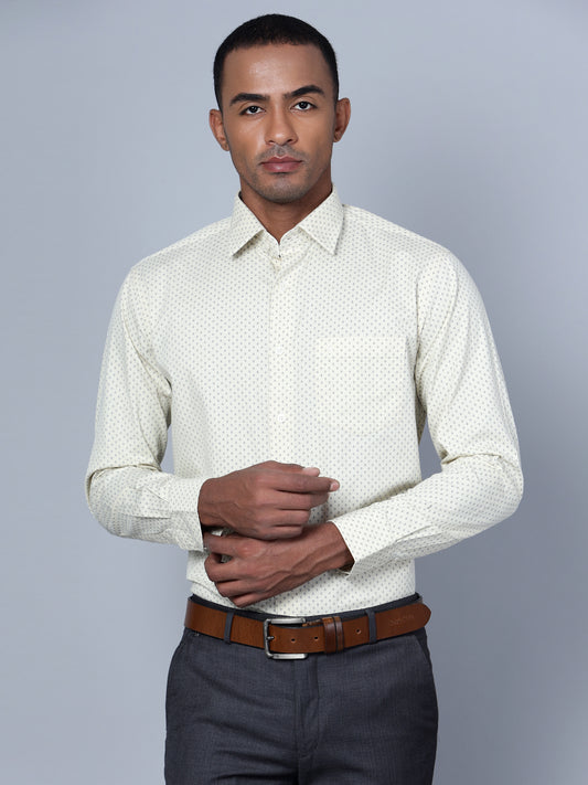 Cantabil Men Yellow Formal Shirt (7135821594763)
