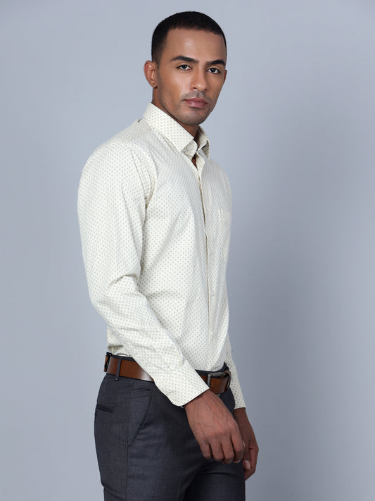 Cantabil Men Yellow Formal Shirt (7135821594763)