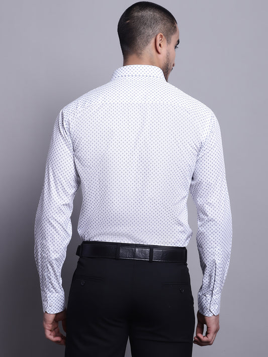 Cantabil Men Navy Blue Formal Shirt (7137608040587)