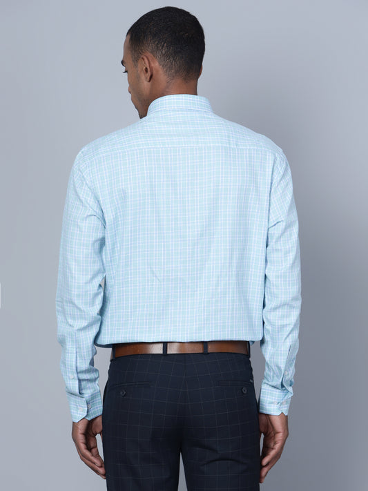 Cantabil Men Mint Blue Formal Shirt (7135822872715)