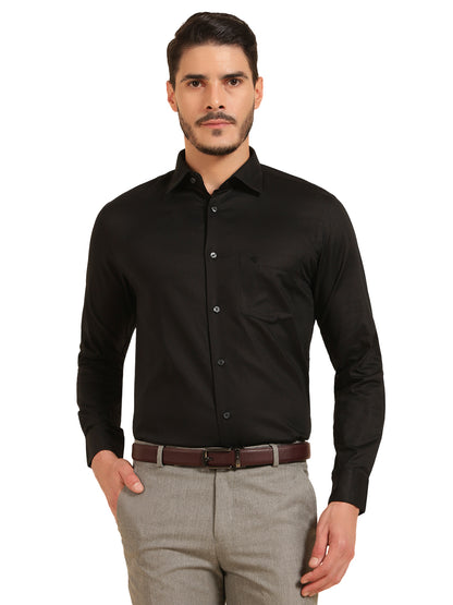 Formal Shirt for Men | Breathable & Soft with Color Fastness Slim Fit Giza Cotton Fabric Solid Pattern