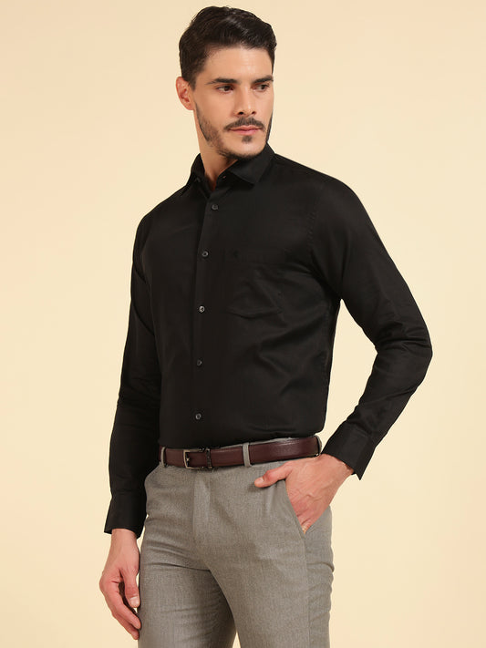 Formal Shirt for Men | Breathable & Soft with Color Fastness Slim Fit Giza Cotton Fabric Solid Pattern
