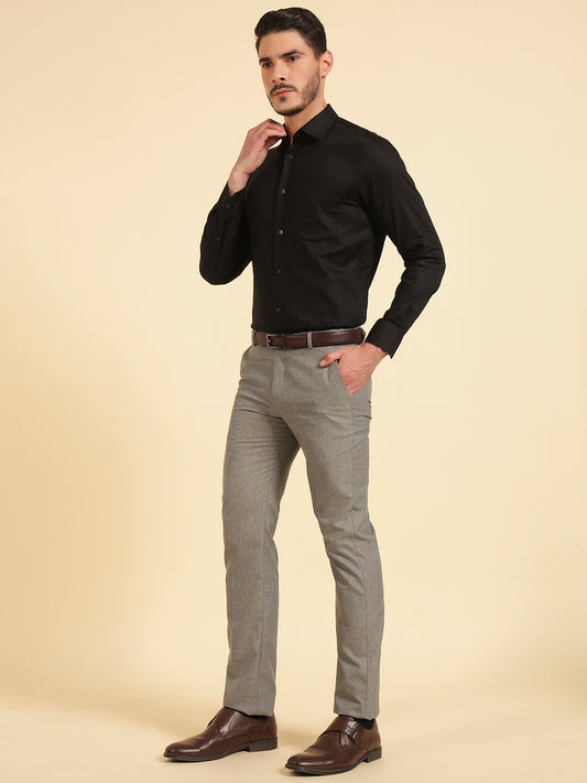 Formal Shirt for Men | Breathable & Soft with Color Fastness Slim Fit Giza Cotton Fabric Solid Pattern