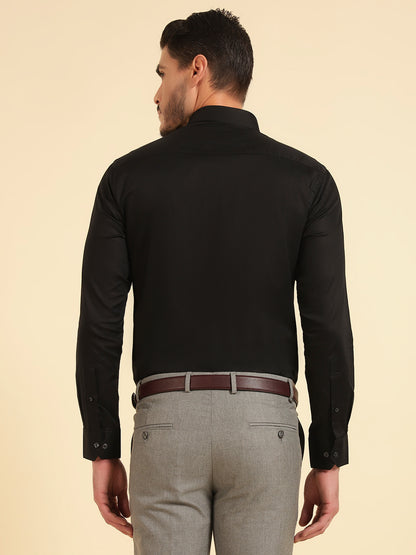 Formal Shirt for Men | Breathable & Soft with Color Fastness Slim Fit Giza Cotton Fabric Solid Pattern