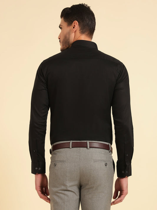 Formal Shirt for Men | Breathable & Soft with Color Fastness Slim Fit Giza Cotton Fabric Solid Pattern