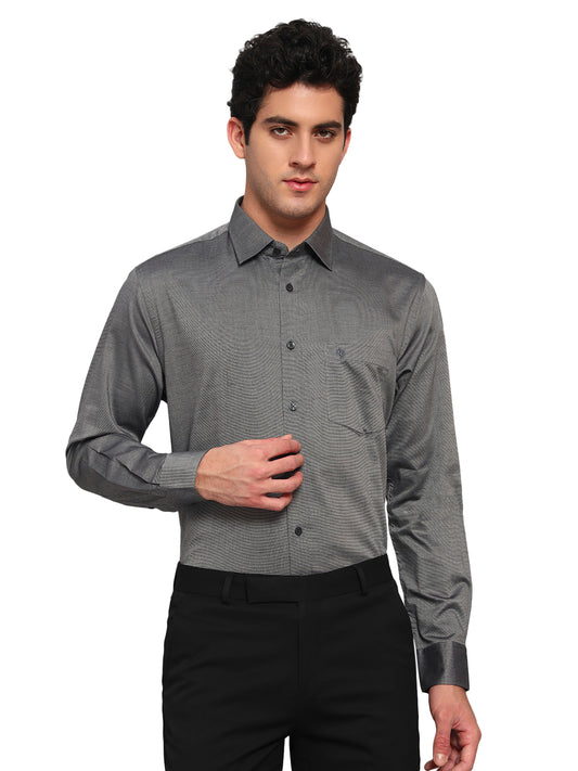 Formal Shirt for Men l Breathable & Soft with Color Fastness Regular Fit Spread Collar Neck Cotton Blend Fabric Solid Pattern