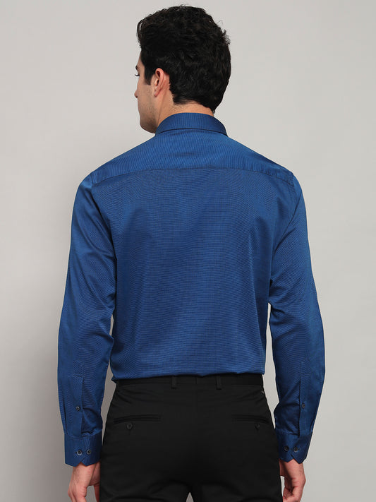 Formal Shirt for Men l Breathable & Soft with Color Fastness Regular Fit Spread Collar Neck Cotton Blend Fabric Solid Pattern