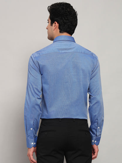 Formal Shirt for Men l Breathable & Soft with Color Fastness Regular Fit Spread Collar Neck Cotton Blend Fabric Solid Pattern