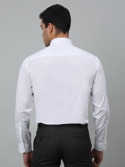 Men's White Formal Plain Full Sleeve Shirt