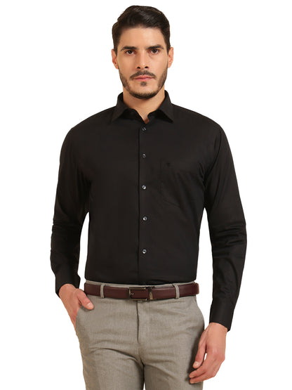Formal Shirt for Men | Breathable & Soft with Color Fastness Regular Fit Cotton Fabric Solid Pattern